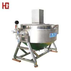 Hot selling sanitary electric heating jacketed kettle / liquefied petroleum gas tilting pot for sale