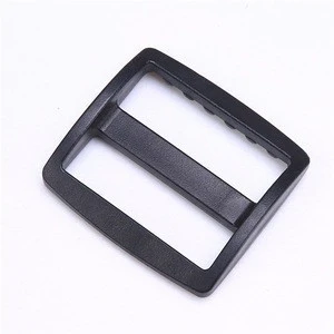 Hot selling size custom black bag webbing strap hardware accessories plastic tri-glide ring buckle