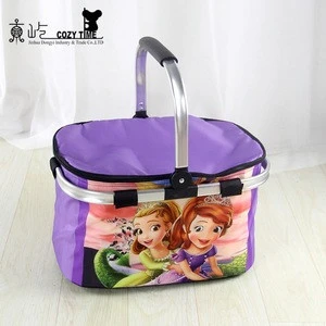 Hot selling small collapsible insulated picnic basket cooler bag