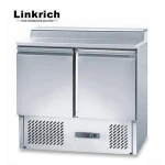 Hotel Restaurant Equipment Stainless Steel Salad Display Refrigerator Worktable