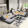 House furnitures modern fashion style strong bearing compartment 7 seater breathable fabric living room sets sofa set designs