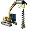 Hydraulic excavator auger torque earth drill