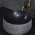 Import Indoor Polished Black Stone Round Bathroom Sink from China