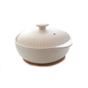 Japan white ceramic stew soup and sauce pot with high quality