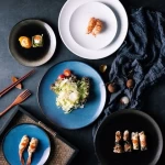 Japanese Style vintage ceramic plate restaurant plate Homes and hotels Pasta&Pizza dishes round ceramic plates