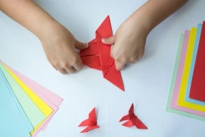 Japanese style wrapping materials paper colorful crane origami art