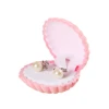 jewellery necklace jewel shipping boxes display velvet wholesale sea shell packaging clam shell jewelry box