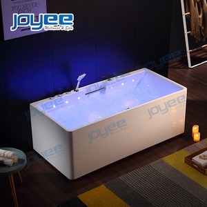 JOYEE 2 Persons Home Use Bath Tubs with Colorful Light Air Jets Whirlpool Bathtub