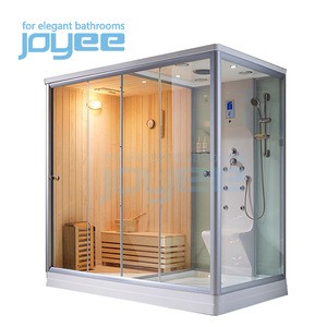 JOYEE Hot sale 2 Person wood steam shower enclosure wet steam sauna room for couple 2 person