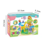 Kids funny game zoo animal slide railway track toy race track toys