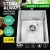 Import Kitchen sink black hand made nano stainless steel Size Custom sink from China