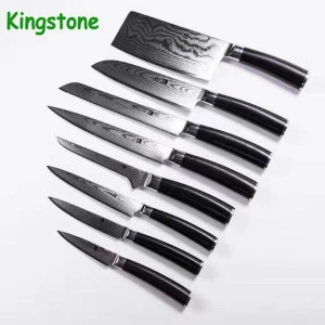Kitchen top quality hunting chef damascus knife set cleaver kitchen knife set damascus knives blanks oem knife
