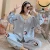 Import Korea Fall Sleep Knitted Lounge Wear Piyama Daster Wanita Baju Pyjama Long Sleeve Pajama Cute Cartoon Sleepwear Night Suit Lady from China