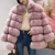 Korean fashion plus size coats artificial fur women winter coats