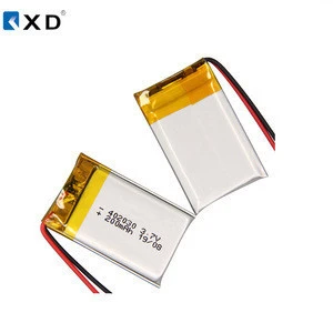 KXD recharge li polymer batteries 402030 3.7v 200mah li-po battery
