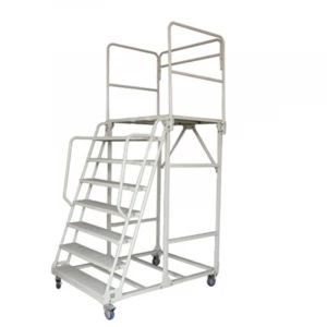 Ladder,Safety Step Ladder Metal Platform Ladder with Handrail