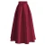 Ladies Latest Long Skirt Design New Fashion Satin Fabric Black Red Party Wear Skirt Bowknot Pleated Full Length Maxi Skirt