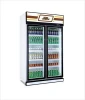 Large capacity 2 doors daily use vertical display refrigerator commercial Beverage Refrigerator and Cooler