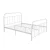 Import Latest Modern Bed Black / White Single Metal Bed Frame from China