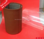 Leather Plastic Waste Bin / Acrylic Trash Can