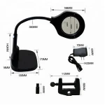 LED Facial Steamer with Facial Steamer Portable Detachable Magnifying Glass Table Lamp Stand Parts Cordless Led Table Lamps