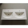 long bathroom sinks with two faucets/solid surface wash basins