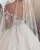 Import Long Sleeve Illusion Wedding Dress with Long Tail Pearl Beaded Lace Bridal Gown Beautiful Bride DressNew vestido de noiva from China