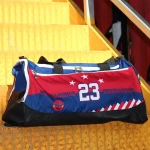 Low Moq Custom Printed Waterproof Sport Gym Bag,Foldable Duffel Travel Bag With Shoes Compartment