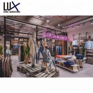 LUX Design China Supplier clothing retail shop,clothes shop interior design For Flagship Store