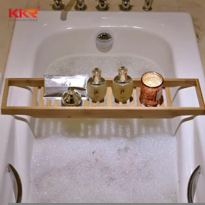 Luxury Bathroom Accessories Bamboo Luxury Bathtub Caddy Bath Tub Tray with Extending Sides