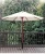 Import Luxury big 9ft outdoor patio garden umbrella wood pole umbrella sun beach restaurant wood patio umbrella from China