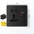Import Luxury Brush Black Light Wall Switch UK Africa Electrical Switches Socket 1Gang 2Way Dimmer Curtain Switch USB TV Socket from China