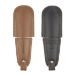 Luxury Leather Handle Custom Metal Pocket Stainless Steel Shoe Horn
