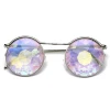 Luxury Metal Frame Shiny Crystal Glasses Fashion Party Kaleidoscope Glasses For Girls