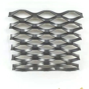 LWD 15mm Diamond Shaped Expanded Metal Mesh For Skyscraper Decorative Metal Wall