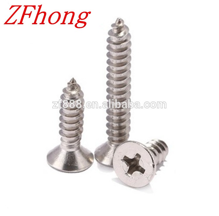 M1*3 /4/5/6 /8 1mm phillips stainless steel flat head self tapping screw