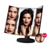 Magicfly 10X 3X 2X 1X Magnifying Mirror 24 LED Tri-Fold Vanity Mirror with Touch Screen Led Lighted Makeup Mirror