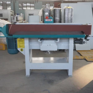 Manual roll drum polishing grinding vertical edge belt sander sanding machine