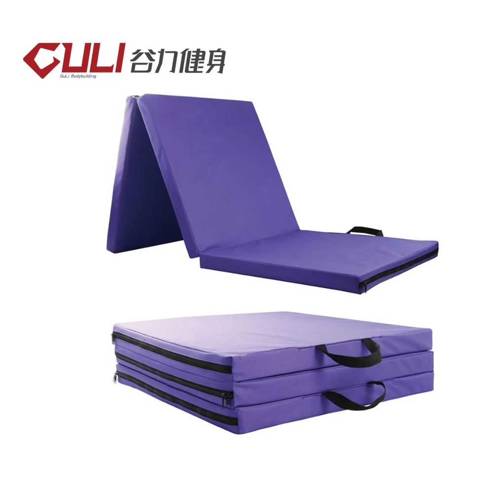 Manufacture Wholesale customized Tri Fold Folding Thick Foam Exercise Mat