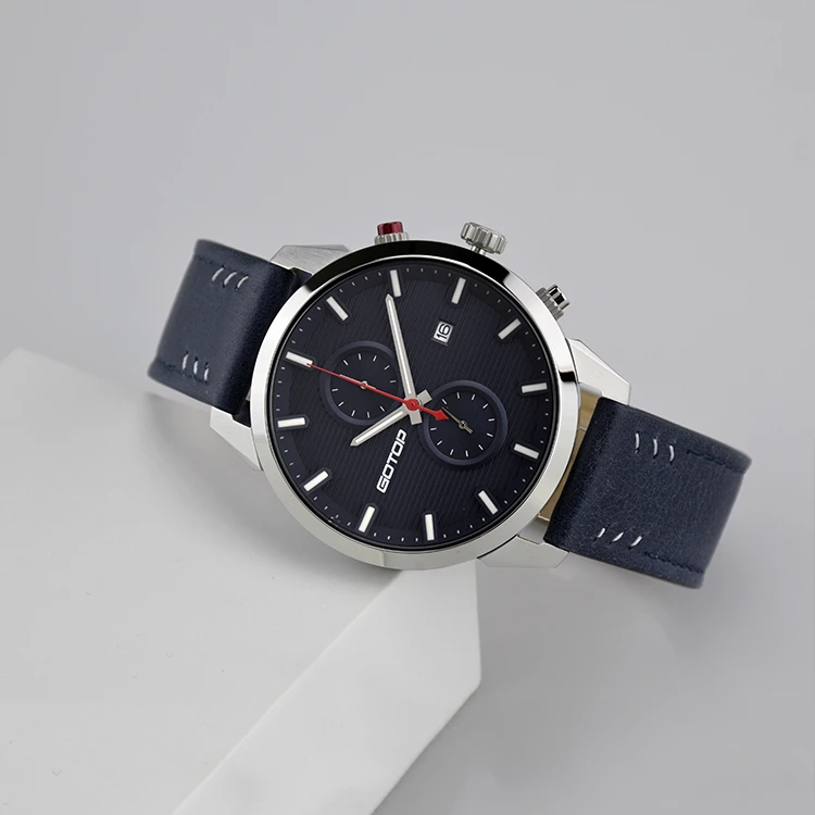 Manufacturer supplier wholesale japan miyota quartz movement chronograph stop watch relogio masculino watches luxurious