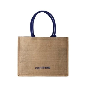 Manufacturers recycle burlap hemp shopping jute tote bag