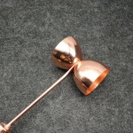 Martini Bartender Kit Copper Coated Rose Gold Stainless Steel Bar Set with Bamboo Stand - 19 oz Parisian Gold Cocktail Shaker wi
