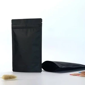 Matte Black Stand Up Aluminum Foil Zipper Zip Lock Bag Package Pouch Packaging Doypack Mylar Storage Ziplock Food Bags