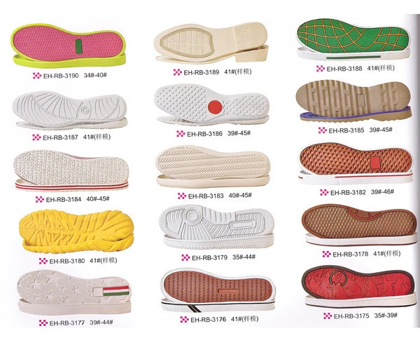 Men rubber shoe sole sports outsole shoe material casual shoes soles