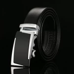 Mens head leather belt automatic buckle belt business joker wholesale cowhide belt