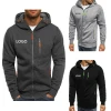 Mens hoodies sweatshirts with zipper slim fit bodybuilding hoodies jacket sweatshirt men trendy hoody sweatshirts custom print