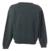 Mens wholesale customized high quality oversized v rib neck panel long sleeve sweatshirt