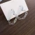 Import Metal Stud C Shaped 925 Silver Needle Hoop Earrings Korean Design Oval Link Hollow Earrings from China