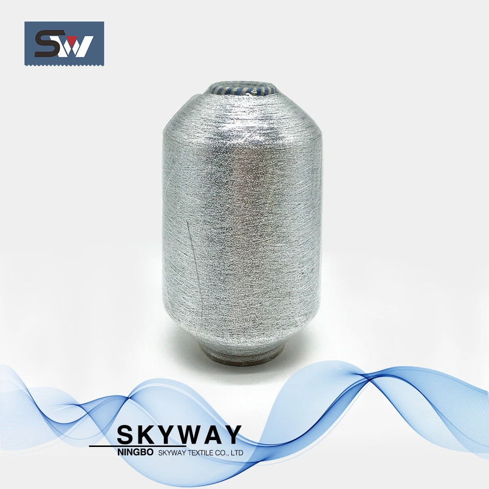 Metallic lurex yarn MX type polyester nylon in silver gold color
