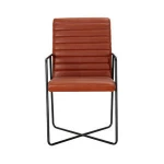 Mid Century Retro Iron Frame Industrial Dining Chair